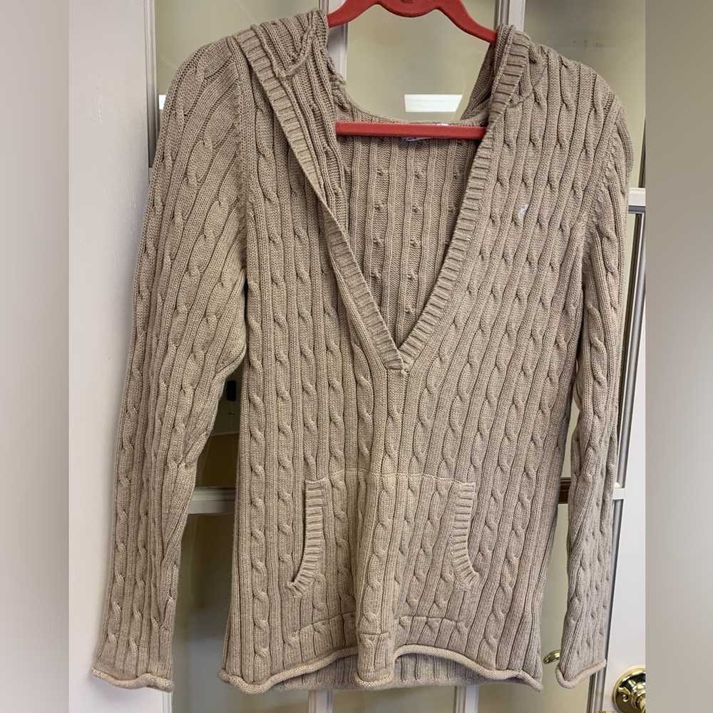 Old Navy Hooded Cable Knit Sweater- Size XL